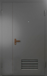 Фото двери «Техническая дверь №7 полуторная с вентиляционной решеткой» в Новосибирску