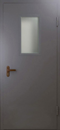 Фото двери «Техническая дверь №4 однопольная со стеклопакетом» в Новосибирску